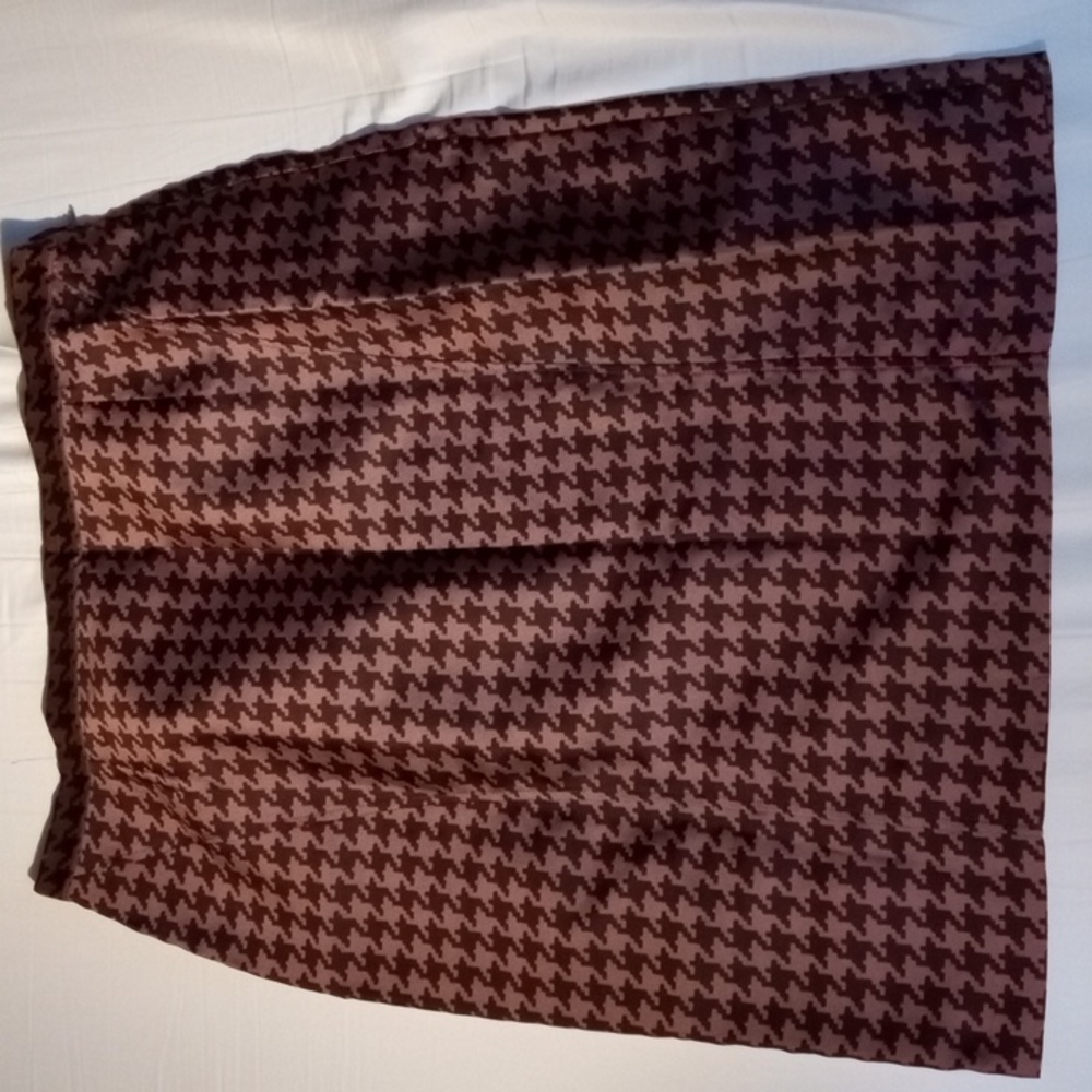 Allegro vintage (?) pink houndstooth pencil skirt